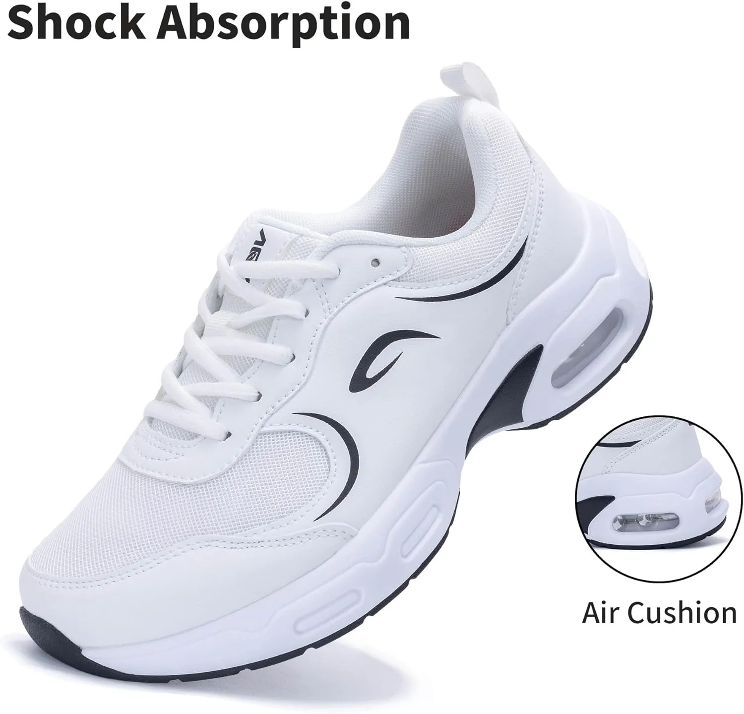 N BESUNEW Womens Walking Shoes for Plantar Fasciitis Arch Support Orthotic Running Sneakers Air Athletic Tennis Shoes US 6.5-11