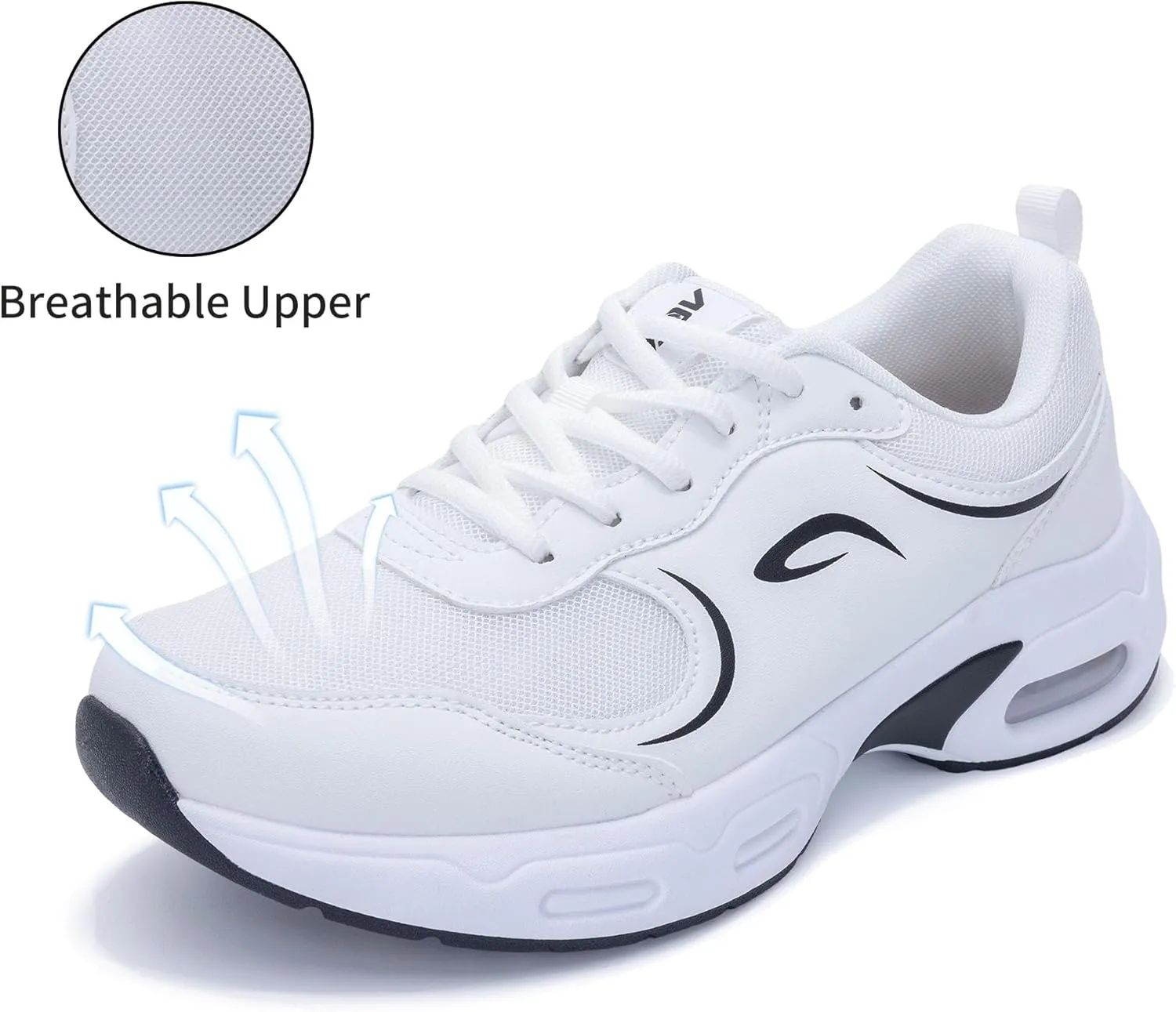N BESUNEW Womens Walking Shoes for Plantar Fasciitis Arch Support Orthotic Running Sneakers Air Athletic Tennis Shoes US 6.5-11