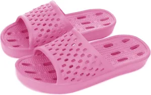NewDenBer Bathroom Shower Shoes for Women and Men Non-Slip Quick Drying Beach Pool Shower Slides Sandals with Drain Holes