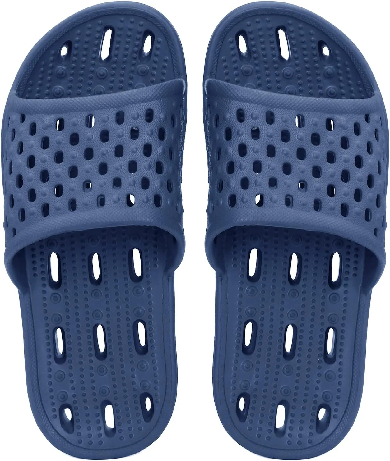 NewDenBer Bathroom Shower Shoes for Women and Men Non-Slip Quick Drying Beach Pool Shower Slides Sandals with Drain Holes