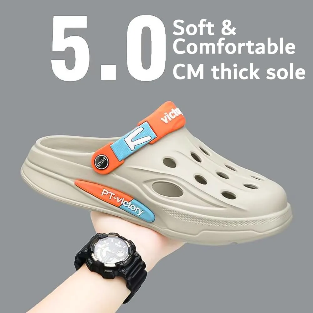 Newly Fashion EVA Men‘s Slippers with Non Slip Shoelace, Quick-drying Closed-toe styles Sandals for Indoor Outdoor Walking Summer Beach Slides