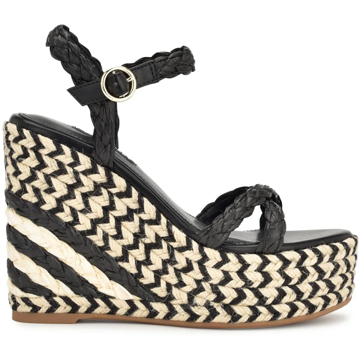 Nine West Womens Caress 3 Woven Ankle Strap Espadrilles