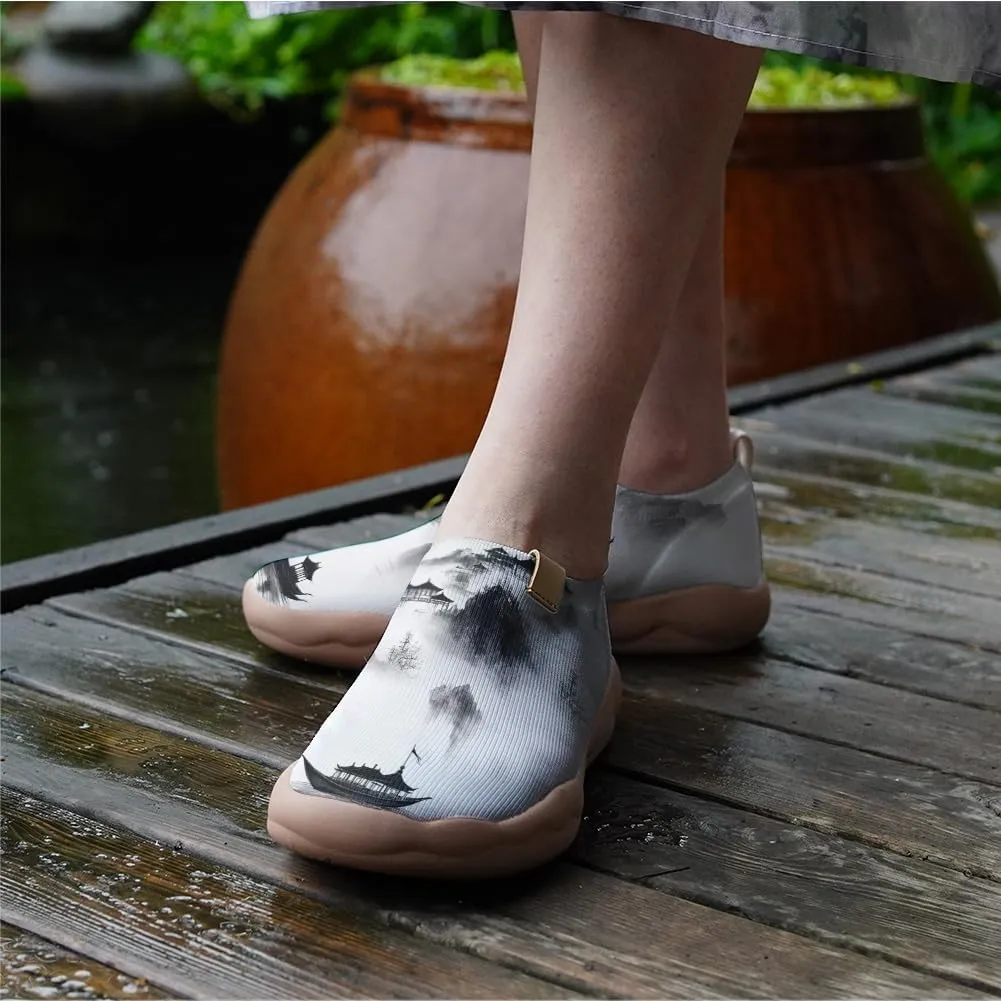 Onehorse Women's Sneakers Casual Travel Shoes Slip-On Lightweight Comfortable Artistic Flowers Loafers