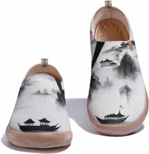 Onehorse Women's Sneakers Casual Travel Shoes Slip-On Lightweight Comfortable Artistic Flowers Loafers