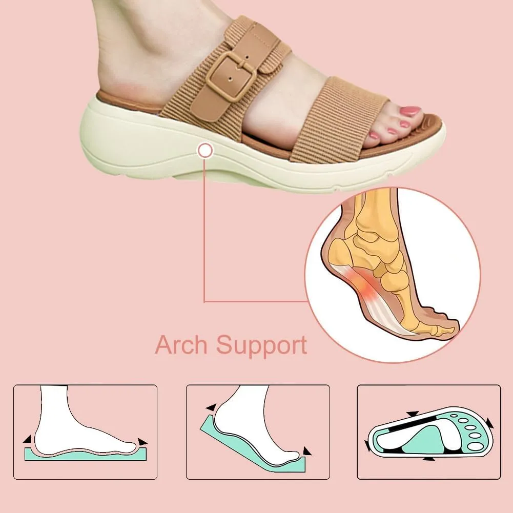 Orthopedic Sandals for Women Comfortable Recovery Slides with Arch Support Plantar Fasciitis Slides Slippers Women Summer