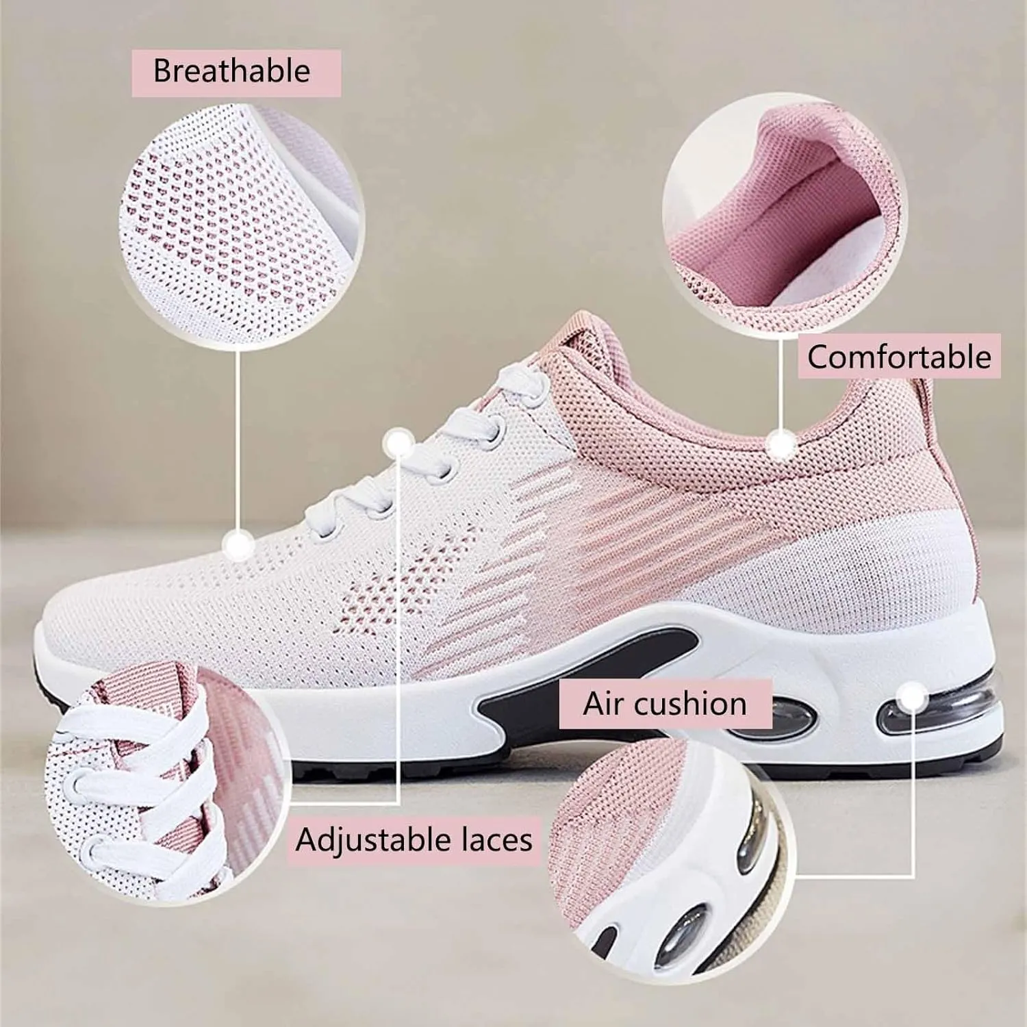 Orthopedic Shoes for Women Wide Width Toe Box Shoes Arch Support Walking Shoes Plantar Fasciitis Tennis Sneakers