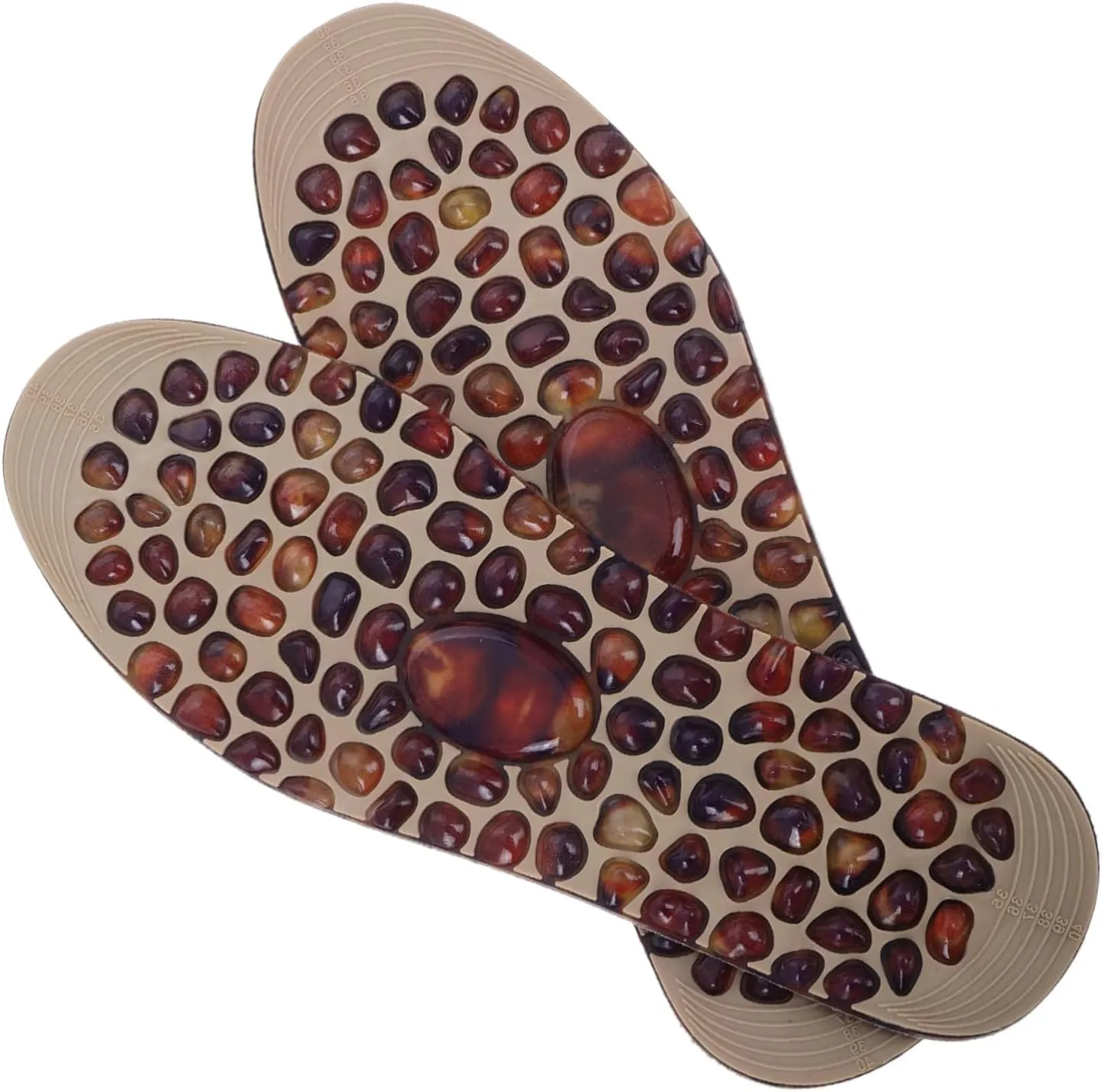 Pair Acupressure Sandals Massage Slippers Non Slip Cobblestone Foot Pads for Men Women