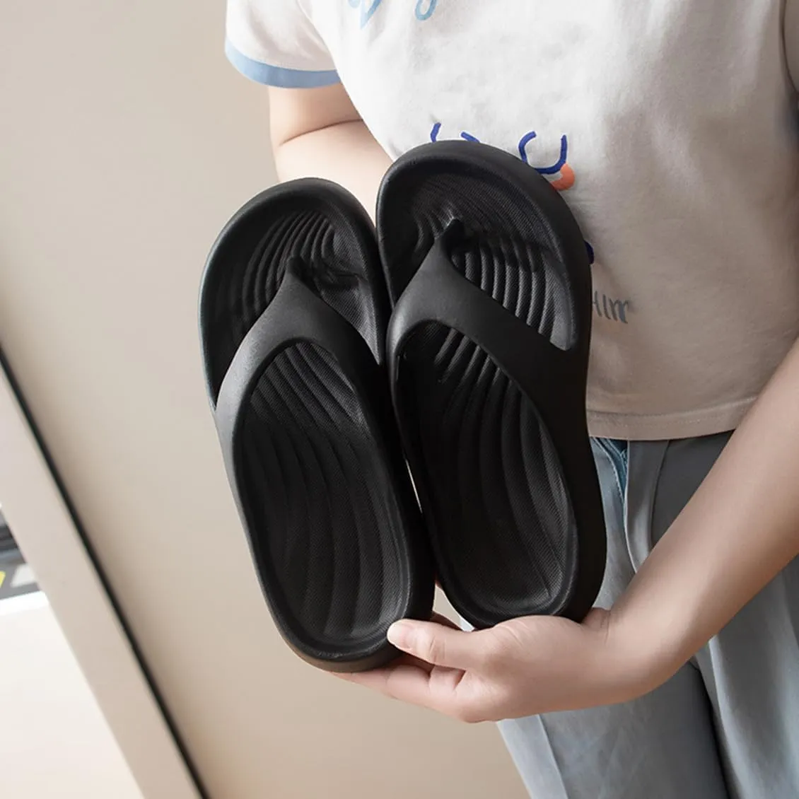 Pillow Arch Support Flip Flops, Plantar Fasciitis Flip Flops, Non-Slip Orthopedic Arch Support, Summer Beach Sandals