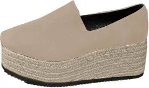 Platform Slip on Shoes for Women Fashion Linen Wide Low Top Shoe Casual Sneakers Workout Party Dressy Sneaker