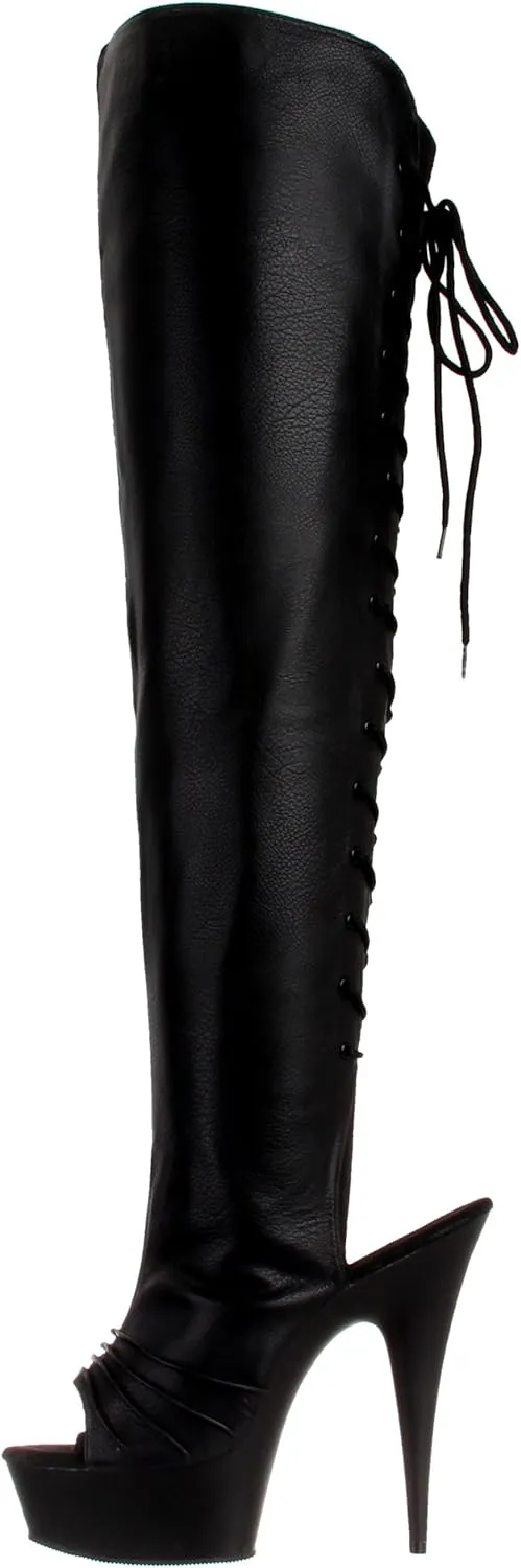 Pleaser Women's Delight-3019 Thigh-high Boots