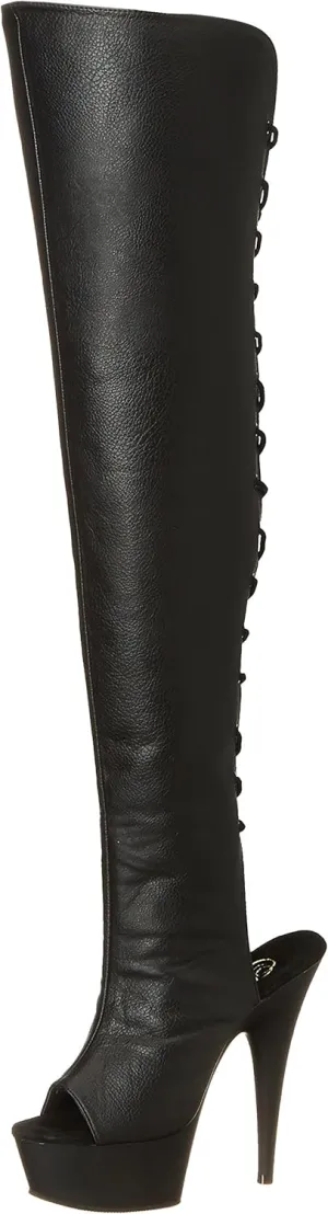 Pleaser Women's Delight-3019 Thigh-high Boots