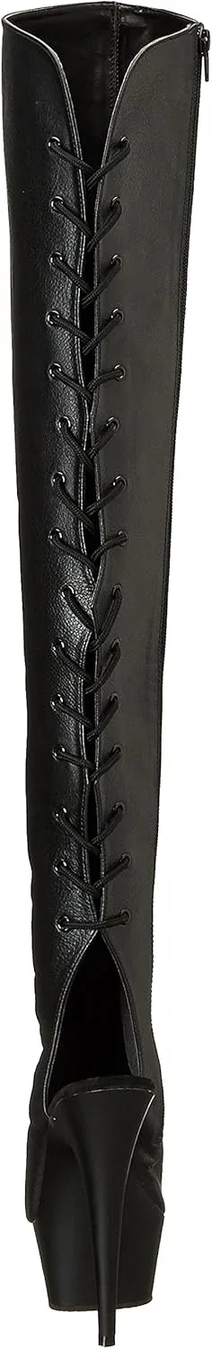 Pleaser Women's Delight-3019 Thigh-high Boots