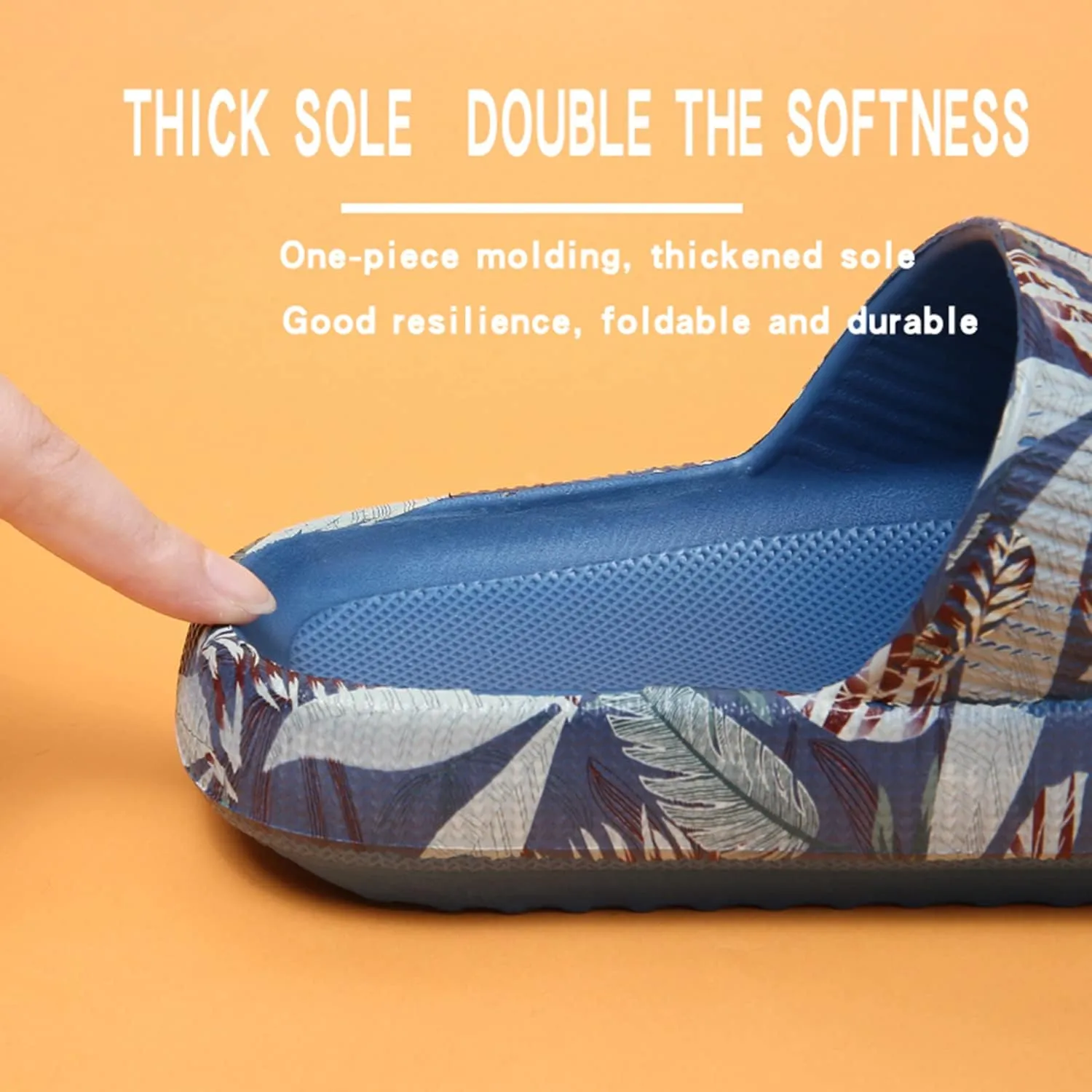 PLMOKN Slippers for women mens pillow cloud slides house indoor and outdoor summer sandals bedroom shower non-slip comfortable open toe slippers