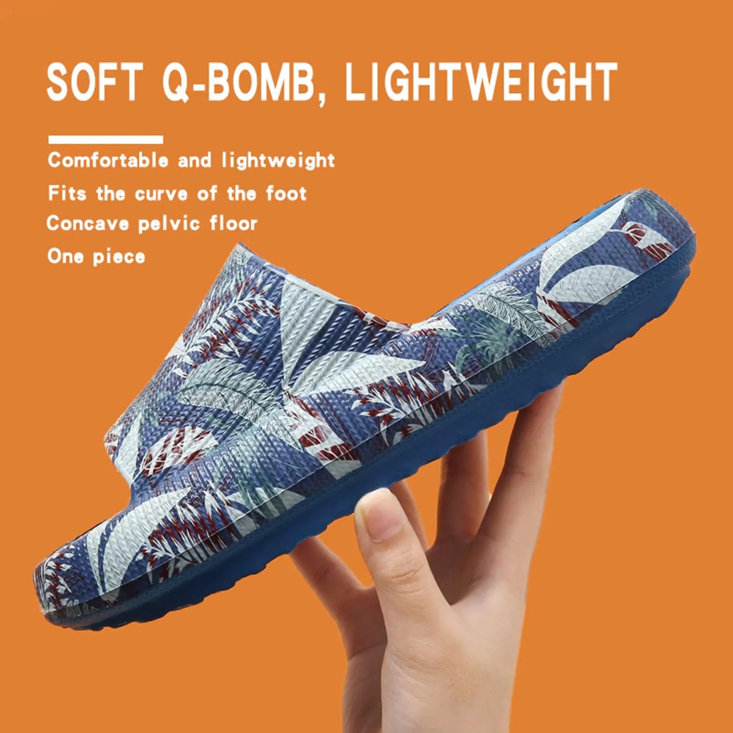 PLMOKN Slippers for women mens pillow cloud slides house indoor and outdoor summer sandals bedroom shower non-slip comfortable open toe slippers