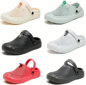 Plus Size Men's Fashion Clogs, Slip-on Closed Toe Sandals, Soft Sole Walking Shoes, Outdoor Garden Shoe Beach Sandals