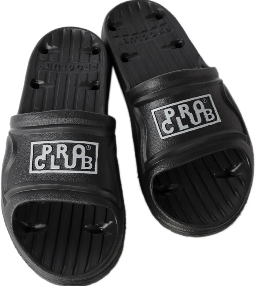 Pro Club Men's Shower Slipper Sandal - Non-Slip, Waterproof, Quick Drying, Comfortable, Durable