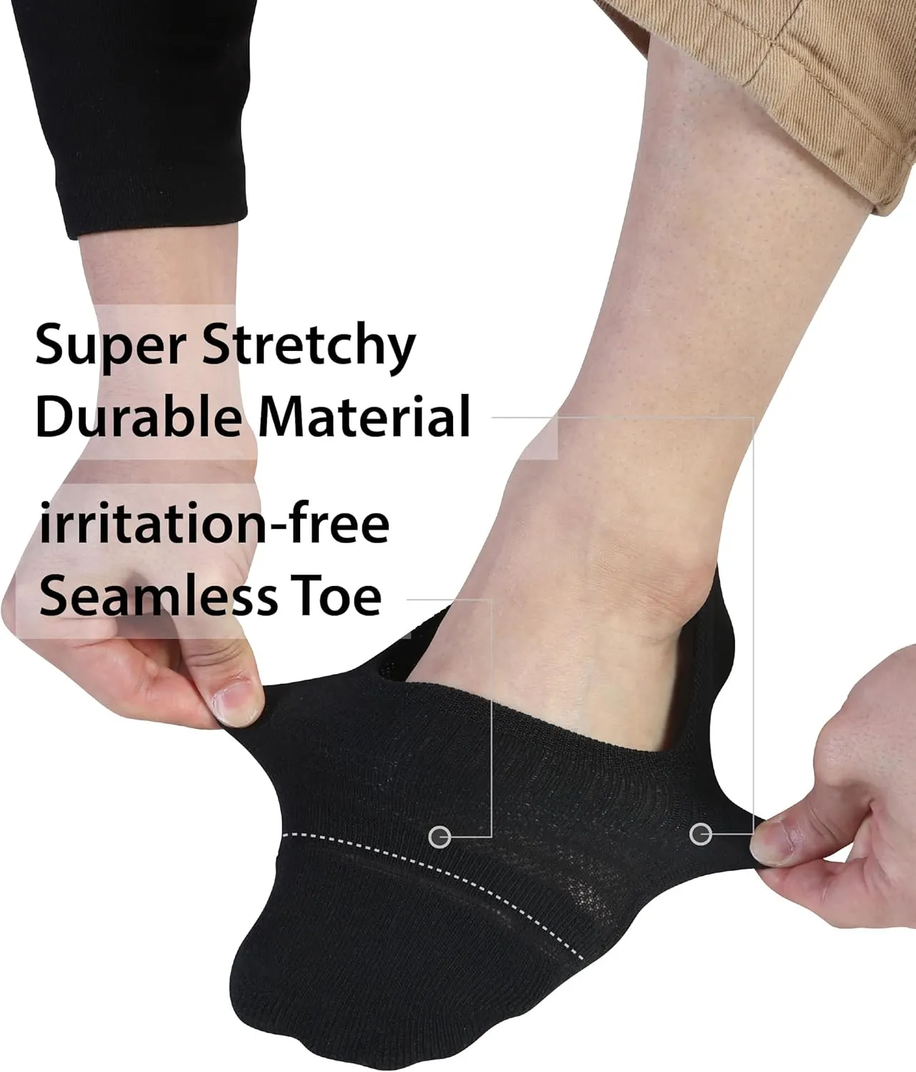 Pro Mountain Seamless Thick No Show Socks For Women Cotton Cushioned Low 6 Pack