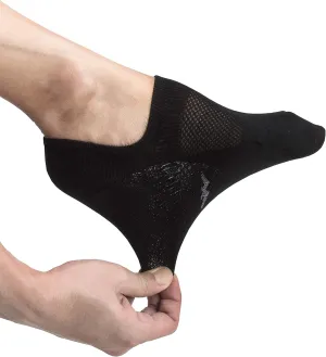 Pro Mountain Thin No Show Socks Seamless Wide Toe Box 6 Pack Liner Unisex Size S to X-Large Cotton Footies