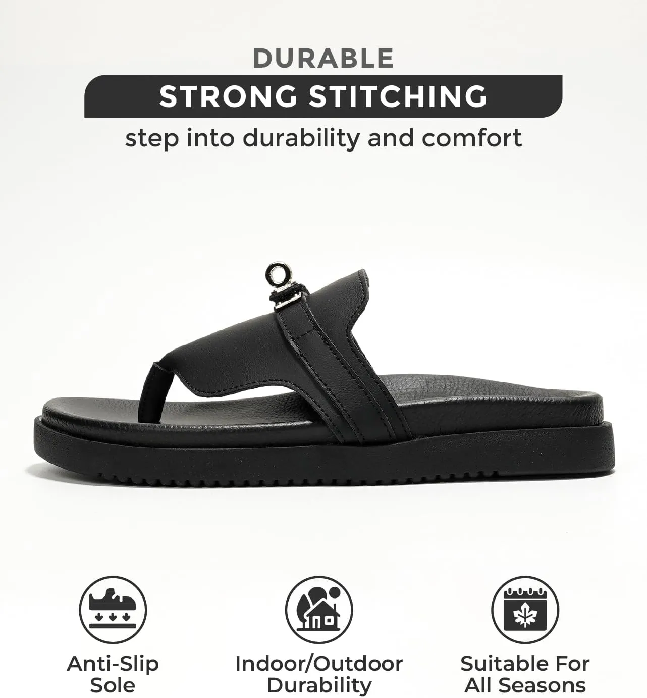 Project Cloud Genuine Leather Womens Sandals - Memory Foam Summer Sandals for Women 2025 - Slip on Slides for Women, Non Slip Womens Slides (Vita)