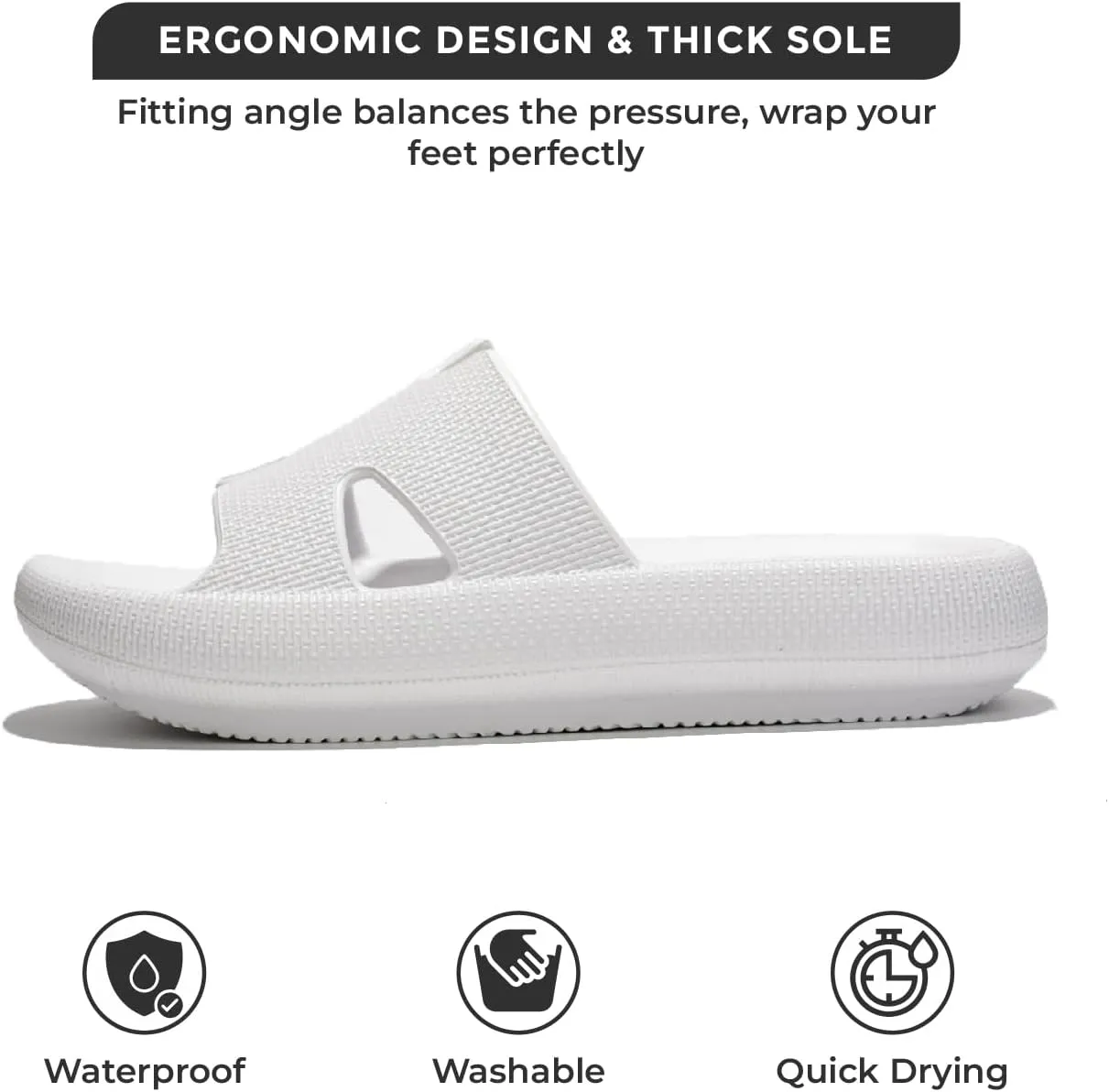 Project Cloud House Slippers Womens Sandals - Non-Slip and Lightweight Recovery Slippers for Women Beach Essentials Water Slides for Women (Pillow)