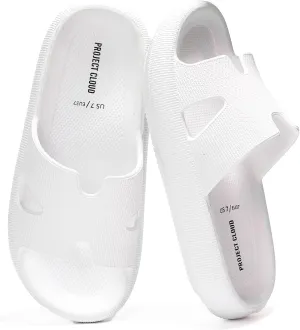 Project Cloud House Slippers Womens Sandals - Non-Slip and Lightweight Recovery Slippers for Women Beach Essentials Water Slides for Women (Pillow)