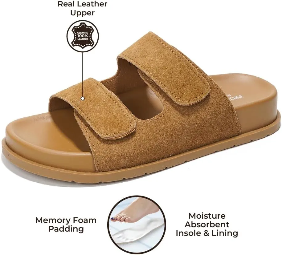 Project Cloud Platform Sandals Women Footwear - Comfortable Summer Slides Memory foam Insole with Adjustable Straps - Casual Wear Womens Sandals (Sharl)
