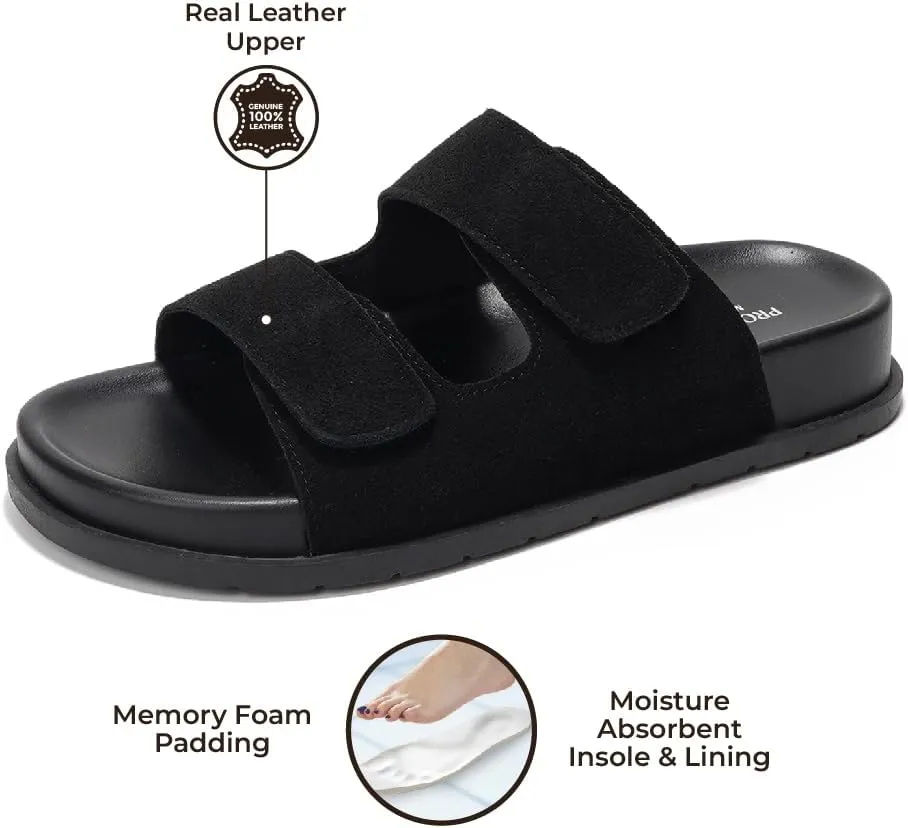 Project Cloud Platform Sandals Women Footwear - Comfortable Summer Slides Memory foam Insole with Adjustable Straps - Casual Wear Womens Sandals (Sharl)