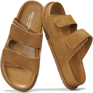 Project Cloud Platform Sandals Women Footwear - Comfortable Summer Slides Memory foam Insole with Adjustable Straps - Casual Wear Womens Sandals (Sharl)