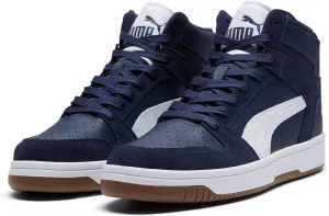 PUMA Men's Rebound Layup Mid Shoes Sneaker, Navy-White, 12
