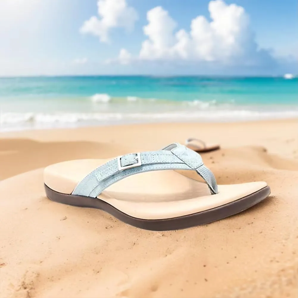 Pylera Orthopaedic Summer Sandals, Soft Bottom Massage Wedge Slide Flip Flops with Arch Support Orthopedic Sandals