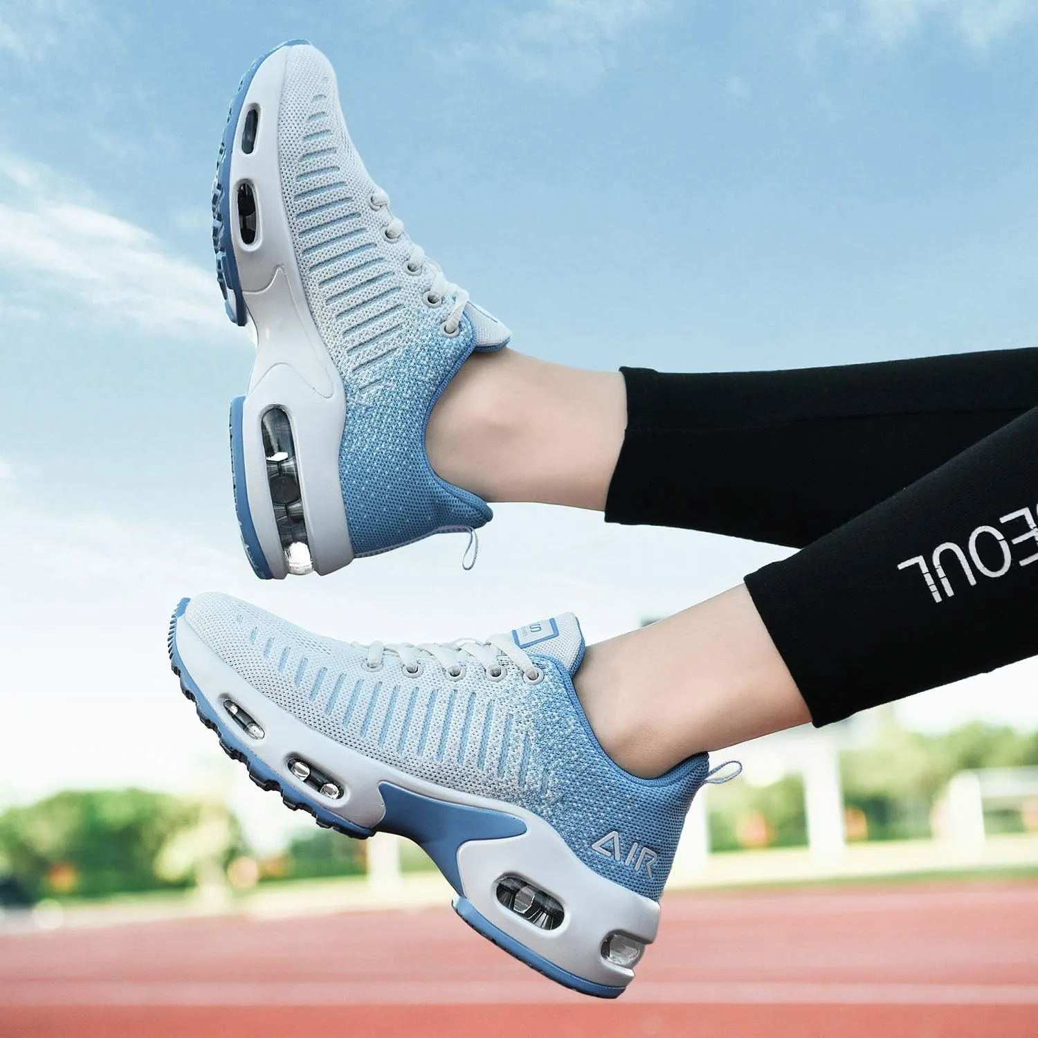 QAUPPE Womens Fashion Lightweight Air Sports Walking Sneakers Breathable Gym Jogging Running Tennis Shoes US 5.5-11 B(M)…