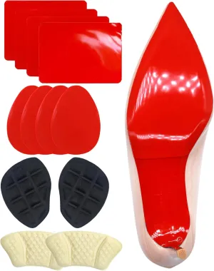 Red Bottom Shoe Sole Protector Compatible with Christian Louboutin Shoes,Heel Metatarsal Pads for Loose Shoes