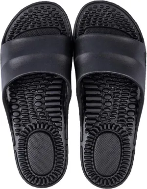 Reflexology Massage Tools Slippers,Foot Massage Slippers, Non-Slip Soft Bottom Sandals,Black,42-43,Relief Heel Neuropathy Pain Slippers
