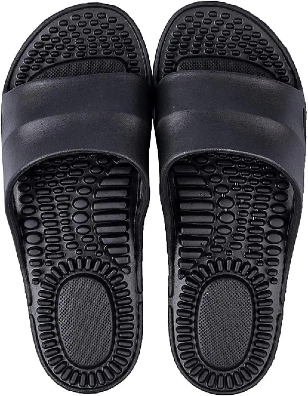 Reflexology Massage Tools Slippers,Foot Massage Slippers, Non-Slip Soft Bottom Sandals,Black,42-43,Relief Heel Neuropathy Pain Slippers