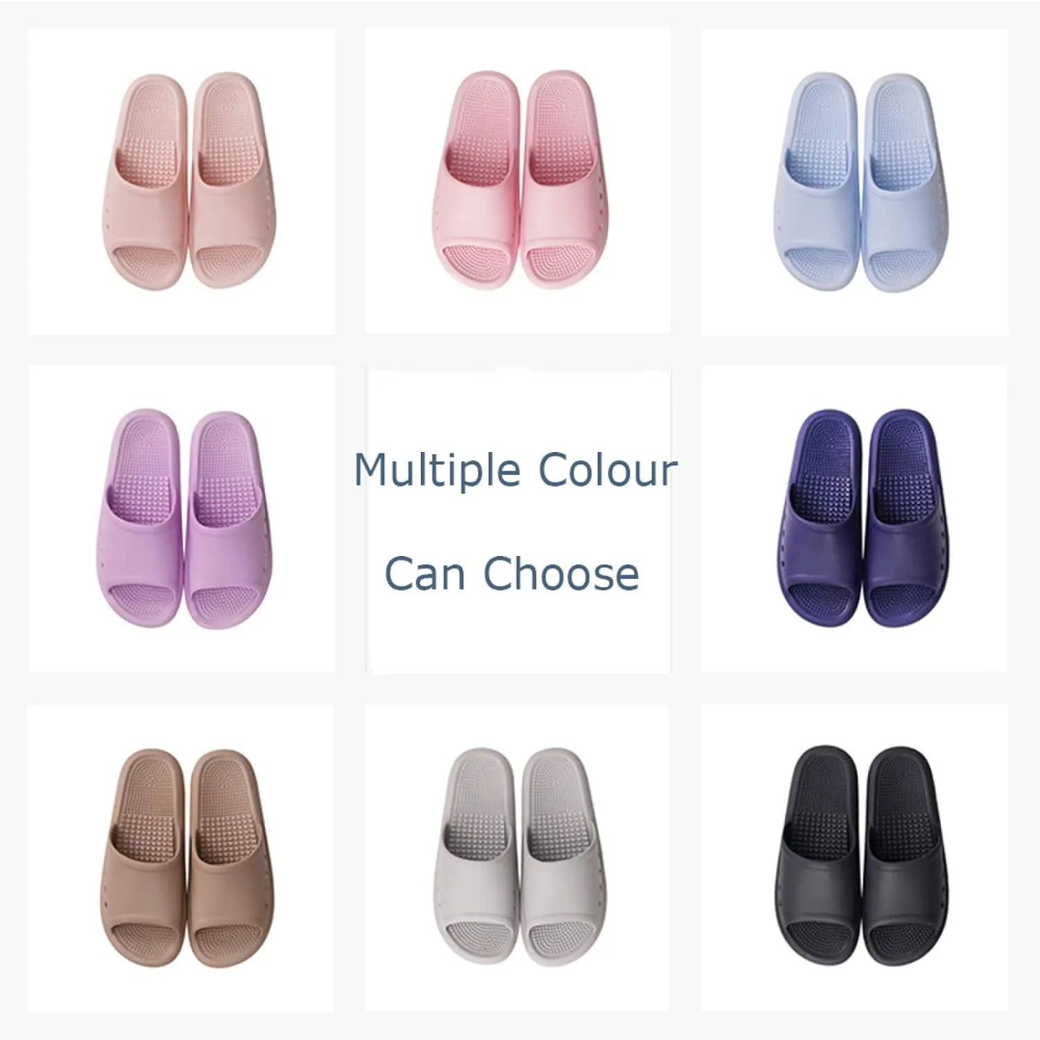 Reflexology Massage Tools Slippers,Thick-Soled Sandals and Slippers, Massage Soft-Soled Slippers,Blue,40-41,Relief Heel Neuropathy Pain Slippers