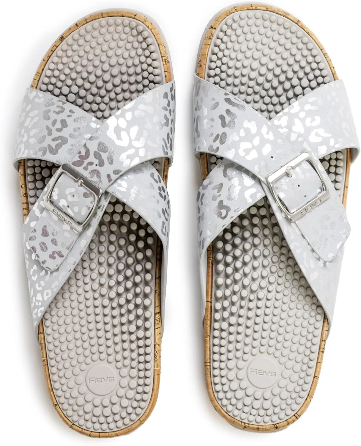 Revs - Arkaig - Women’s Cross Strap Reflexology Massage Sandals