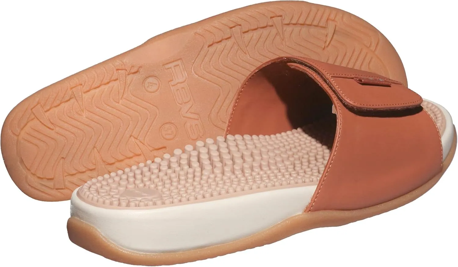 Revs - Arklet - Women’s Reflexology Massage & Acupressure Sandals. Adjustable Strap. A Natural Therapeutic Way to Stimulate Circulation, Improve Health & Wellbeing, Relieve Pain. Shock Absorbing. Arch Support.