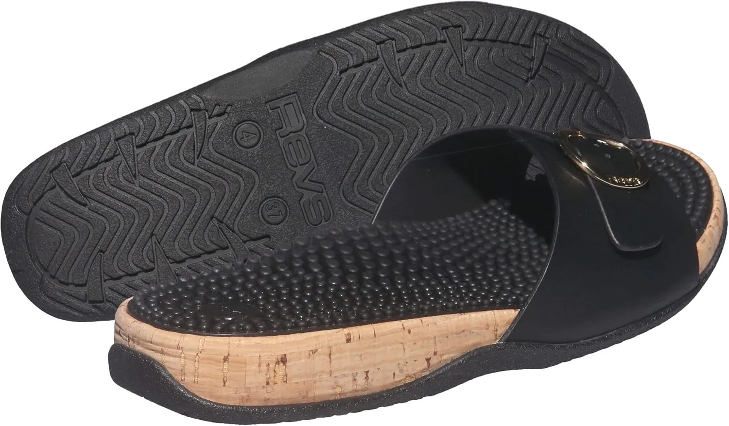 Revs - Katrine - Women’s Single Strap Reflexology Massage Sandals
