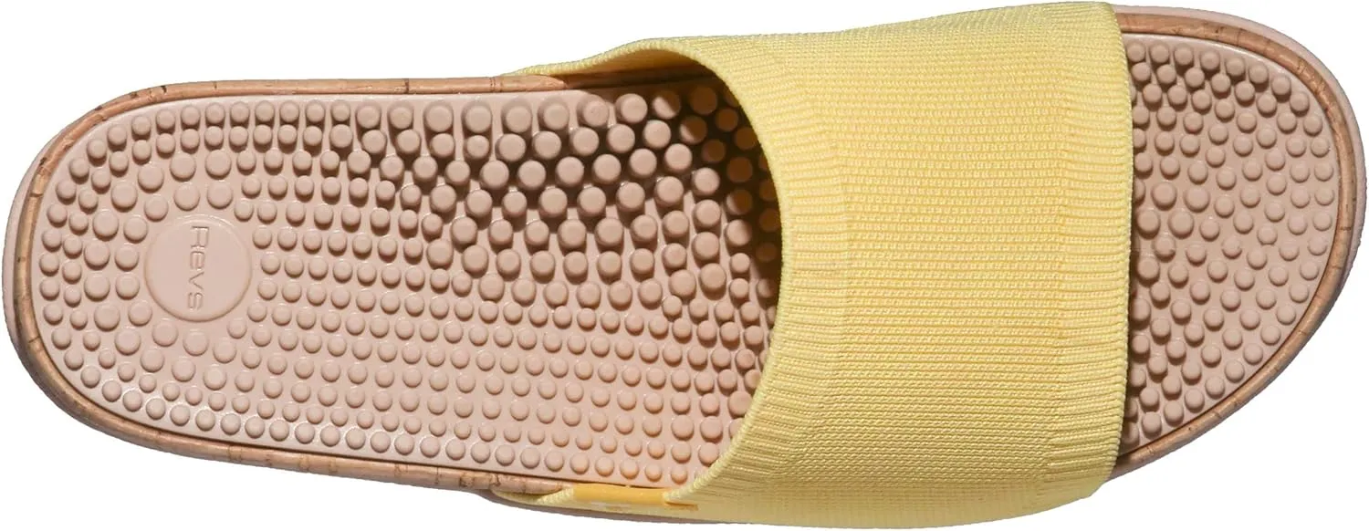Revs - Maree - Reflexology Massage & Acupressure Sandals, With a Knit Upper. Relieve Plantar Fasciitis, Help Joint Pain, Improve Energy. Shock Absorbing Sole & Arch Support.