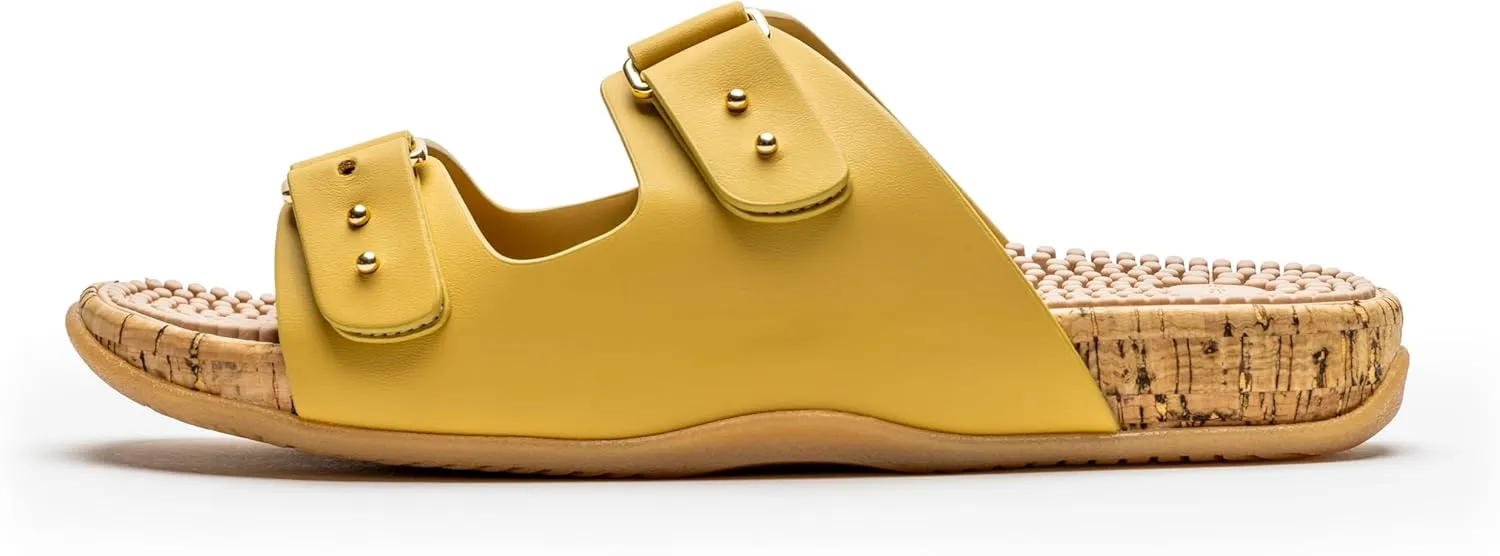 Revs Premium Reflexology & Acupressure Massage Sandals, Adjustable Strap, Cushion Comfort, Arch Support.