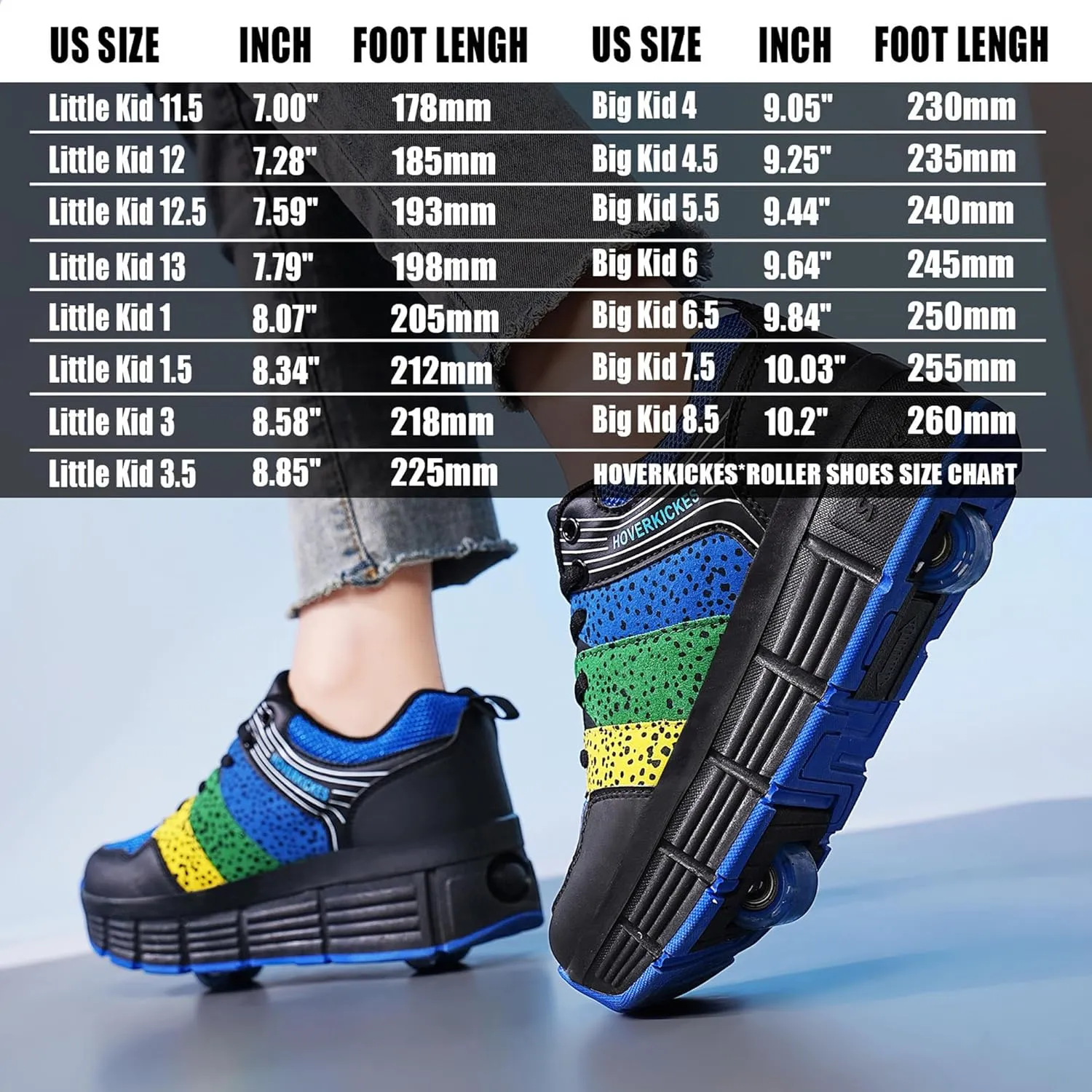 Roller Shoes for Girls Kids Shoes with Wheels Roller Skate Sneakers Detachable Wheelies Shoes for Boys