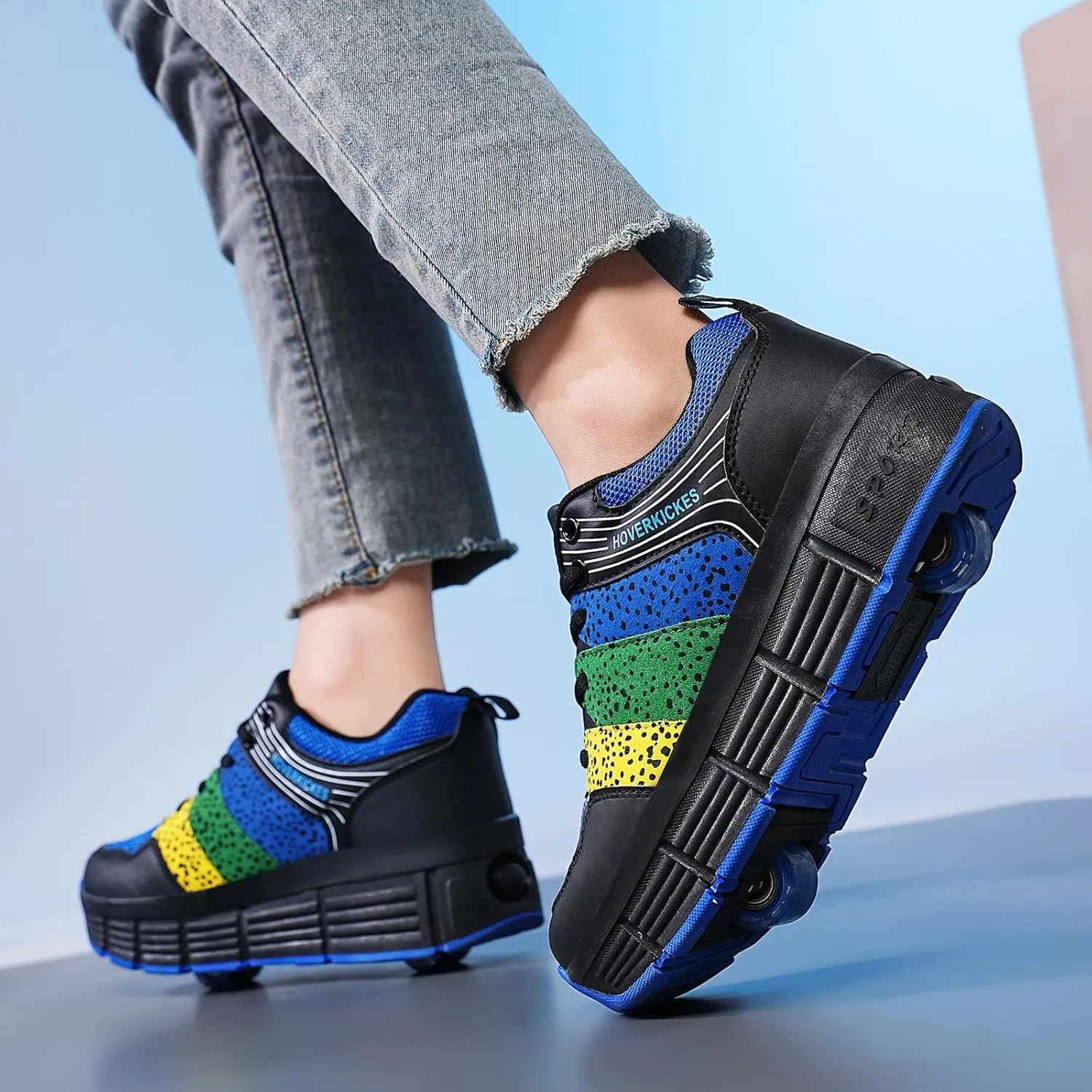 Roller Shoes for Girls Kids Shoes with Wheels Roller Skate Sneakers Detachable Wheelies Shoes for Boys