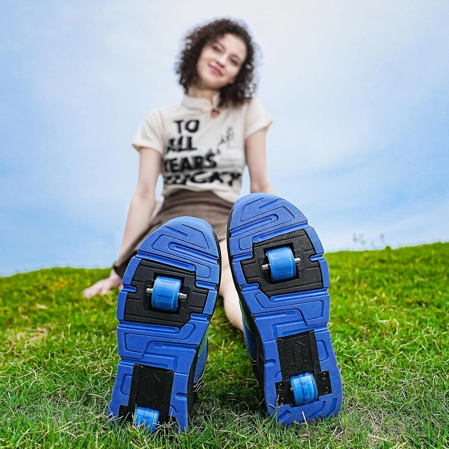 Roller Shoes for Girls Kids Shoes with Wheels Roller Skate Sneakers Detachable Wheelies Shoes for Boys