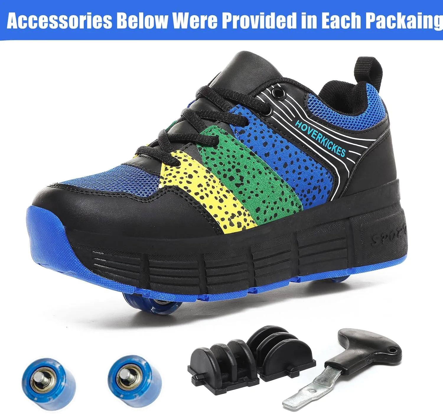Roller Shoes for Girls Kids Shoes with Wheels Roller Skate Sneakers Detachable Wheelies Shoes for Boys