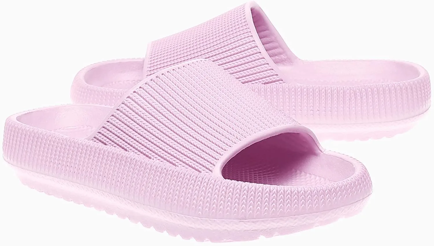 rosyclo Cloud Slides for Kids, Toddler Pillow Slippers Shower Bathroom Non-Slip Open Toe Super Soft Comfy Thick Sole Cozy Boys Girls Home House Cloud Cushion Slide Sandals for Indoor Outdoor Shoes