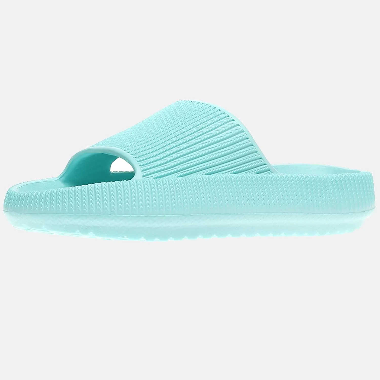 rosyclo Cloud Slides for Kids, Toddler Pillow Slippers Shower Bathroom Non-Slip Open Toe Super Soft Comfy Thick Sole Cozy Boys Girls Home House Cloud Cushion Slide Sandals for Indoor Outdoor Shoes