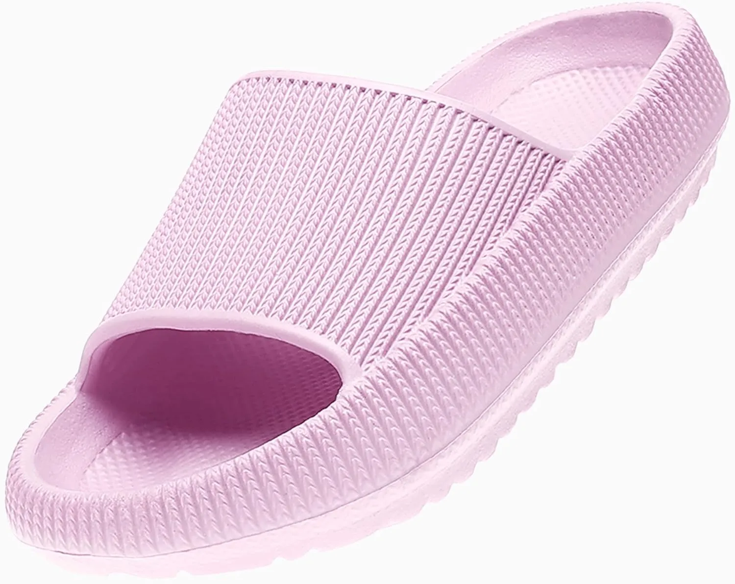 rosyclo Cloud Slides for Kids, Toddler Pillow Slippers Shower Bathroom Non-Slip Open Toe Super Soft Comfy Thick Sole Cozy Boys Girls Home House Cloud Cushion Slide Sandals for Indoor Outdoor Shoes