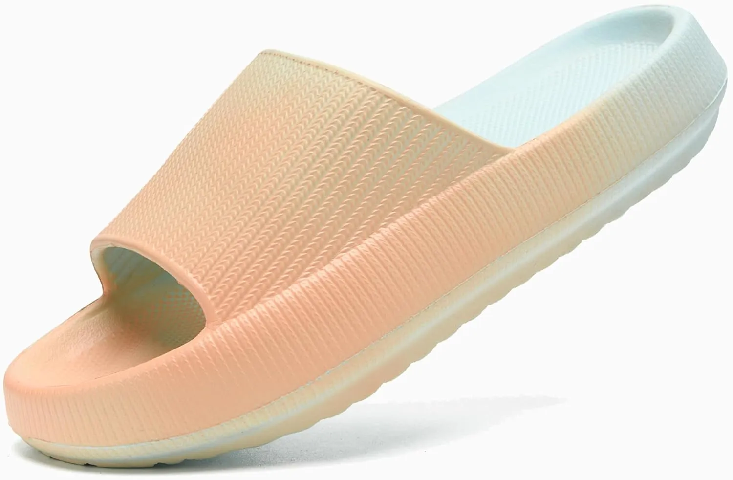rosyclo Cloud Slides for Kids, Toddler Pillow Slippers Shower Bathroom Non-Slip Open Toe Super Soft Comfy Thick Sole Cozy Boys Girls Home House Cloud Cushion Slide Sandals for Indoor Outdoor Shoes
