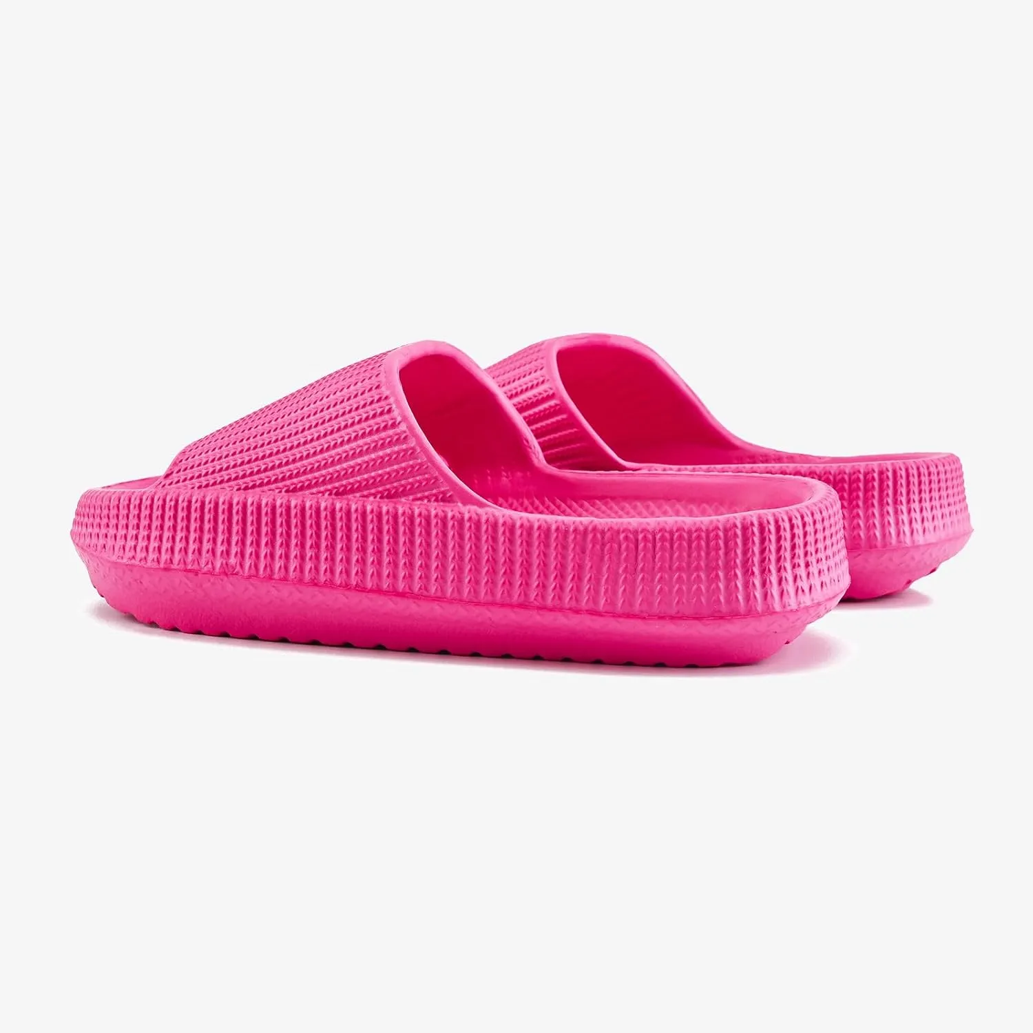 rosyclo Cloud Slides for Kids, Toddler Pillow Slippers Shower Bathroom Non-Slip Open Toe Super Soft Comfy Thick Sole Cozy Boys Girls Home House Cloud Cushion Slide Sandals for Indoor Outdoor Shoes