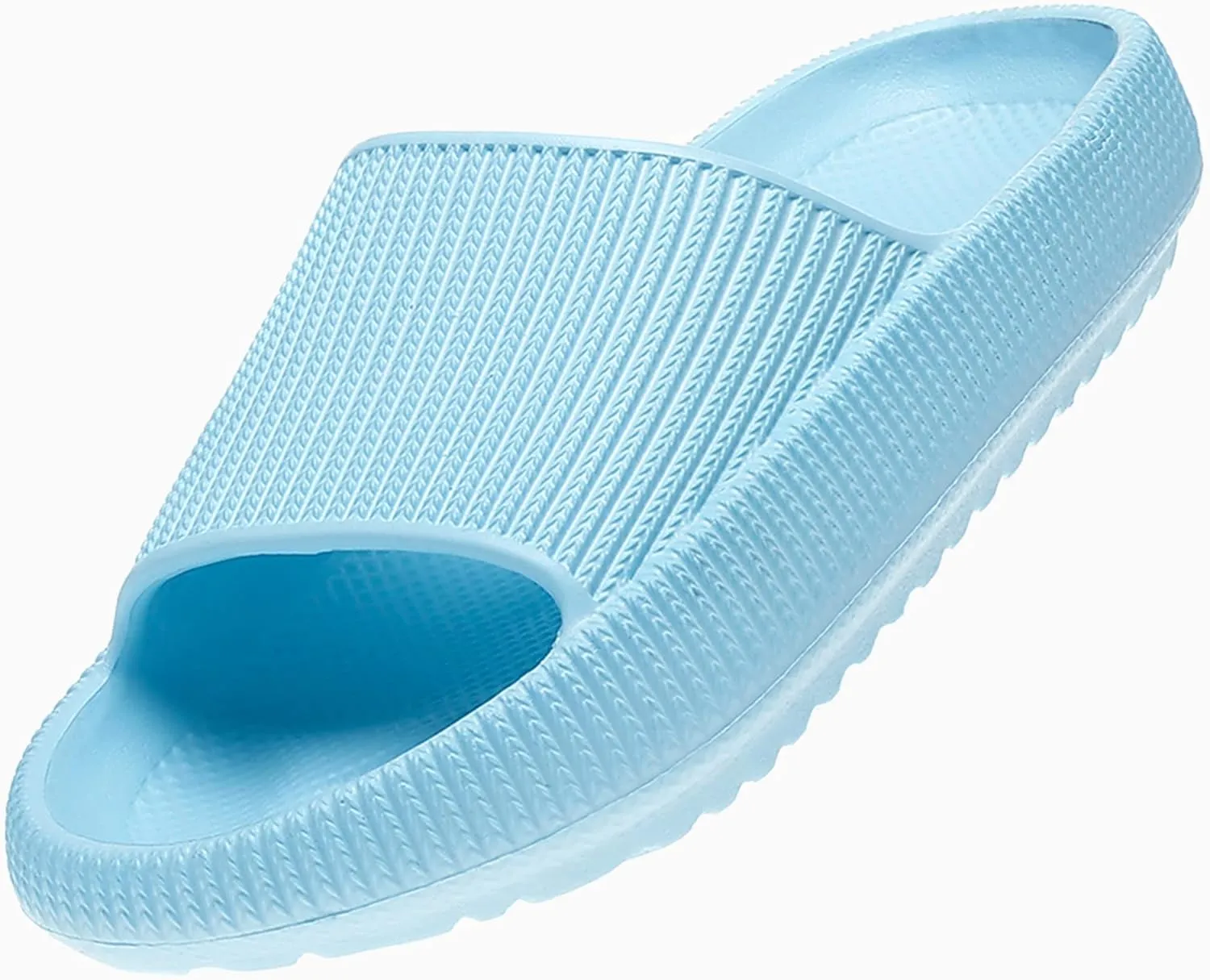 rosyclo Cloud Slides for Kids, Toddler Pillow Slippers Shower Bathroom Non-Slip Open Toe Super Soft Comfy Thick Sole Cozy Boys Girls Home House Cloud Cushion Slide Sandals for Indoor Outdoor Shoes